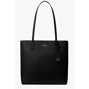 S Kate Spade Brynn Tote Black Saffiano KG109 Purse with Bag Charm NWT$359 Retail